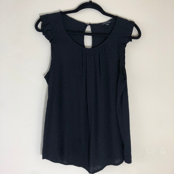 Papermoon Tops - Papermoon Swoop Ruffle Blouse Top